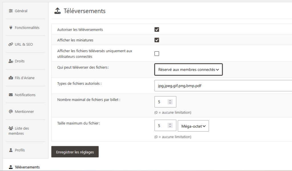Téléversements