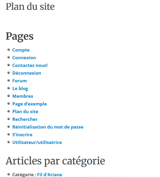 Plan de site