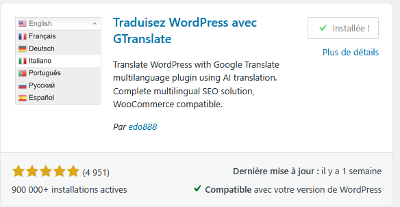 Traduisez WordPress avec GTranslate 2026-09-09_09h39_11